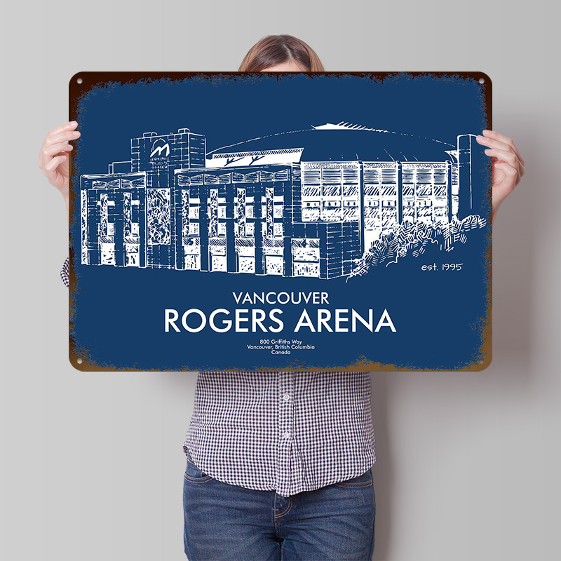 Retro Gaming Vancouver - Vancouver Rogers Arena Metal Poster Customized