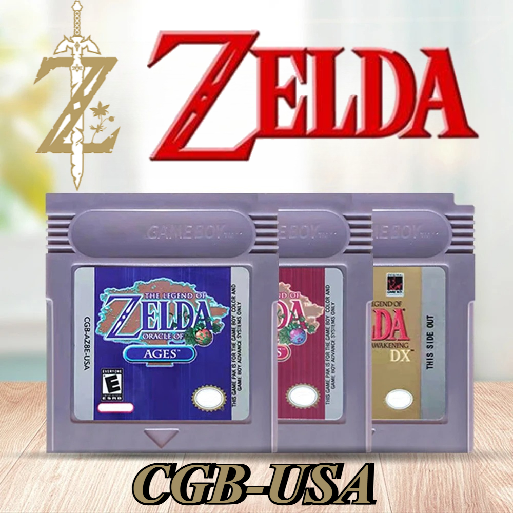 Retro Gaming Zelda - Card Zelda GBC 16Bit Video Game