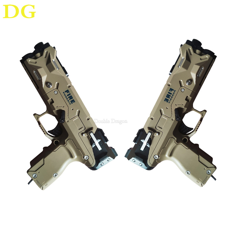 Retro Gaming Light Gun - Double Light Guns with Recoil Set