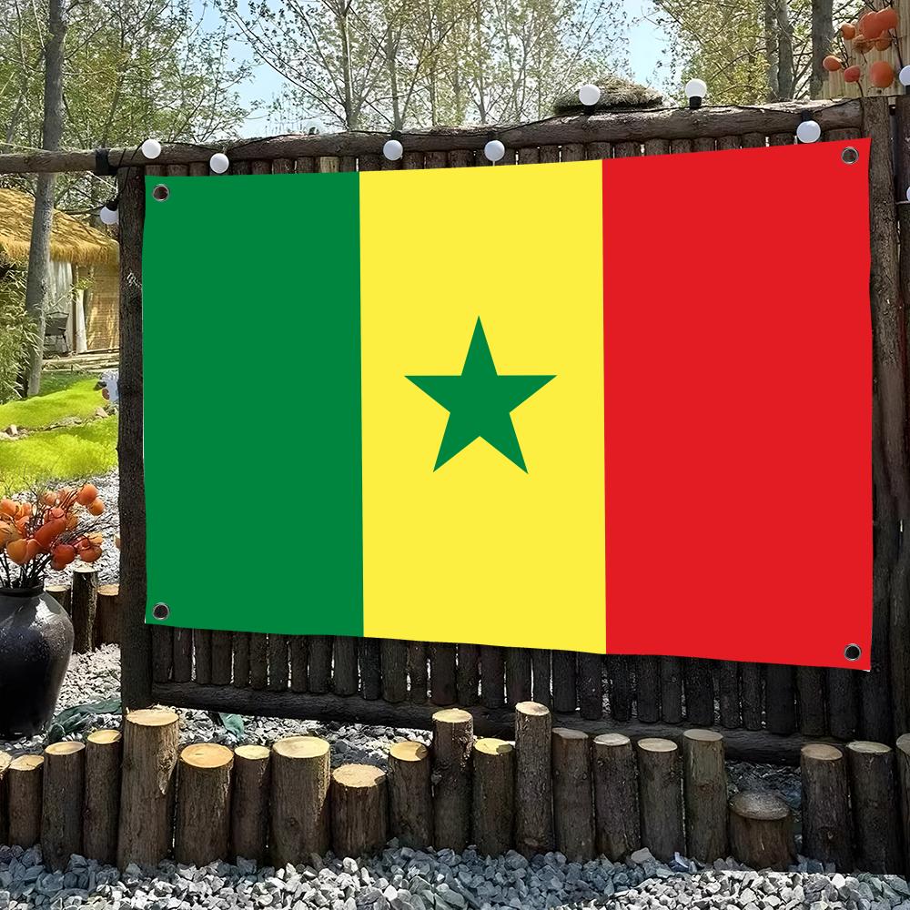 Retro Gaming Banner - 1PC Classic Senegal Flags Retro Football
