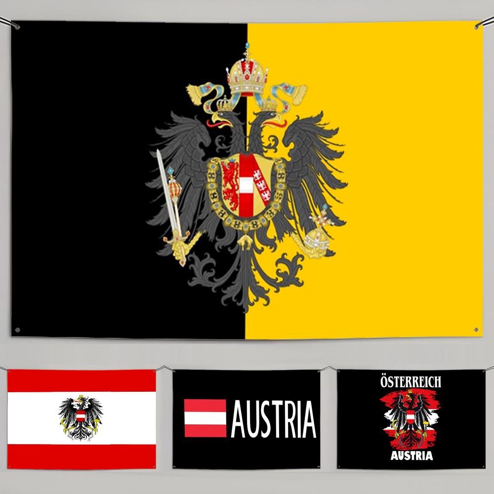 Retro Gaming Banner - 1PC Famous Austria Flags Retro Football