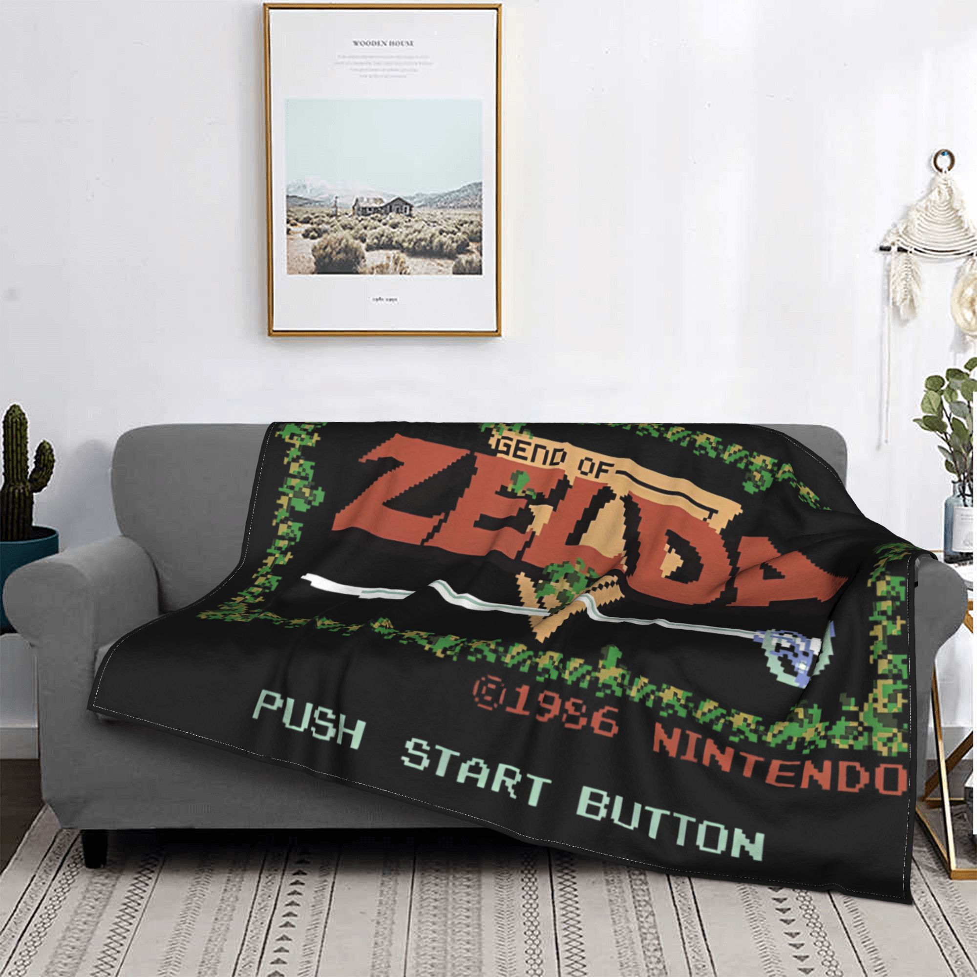 Z-Zelda Legends Flannel Blanke - огляд і ціна Retro Gaming Zelda
