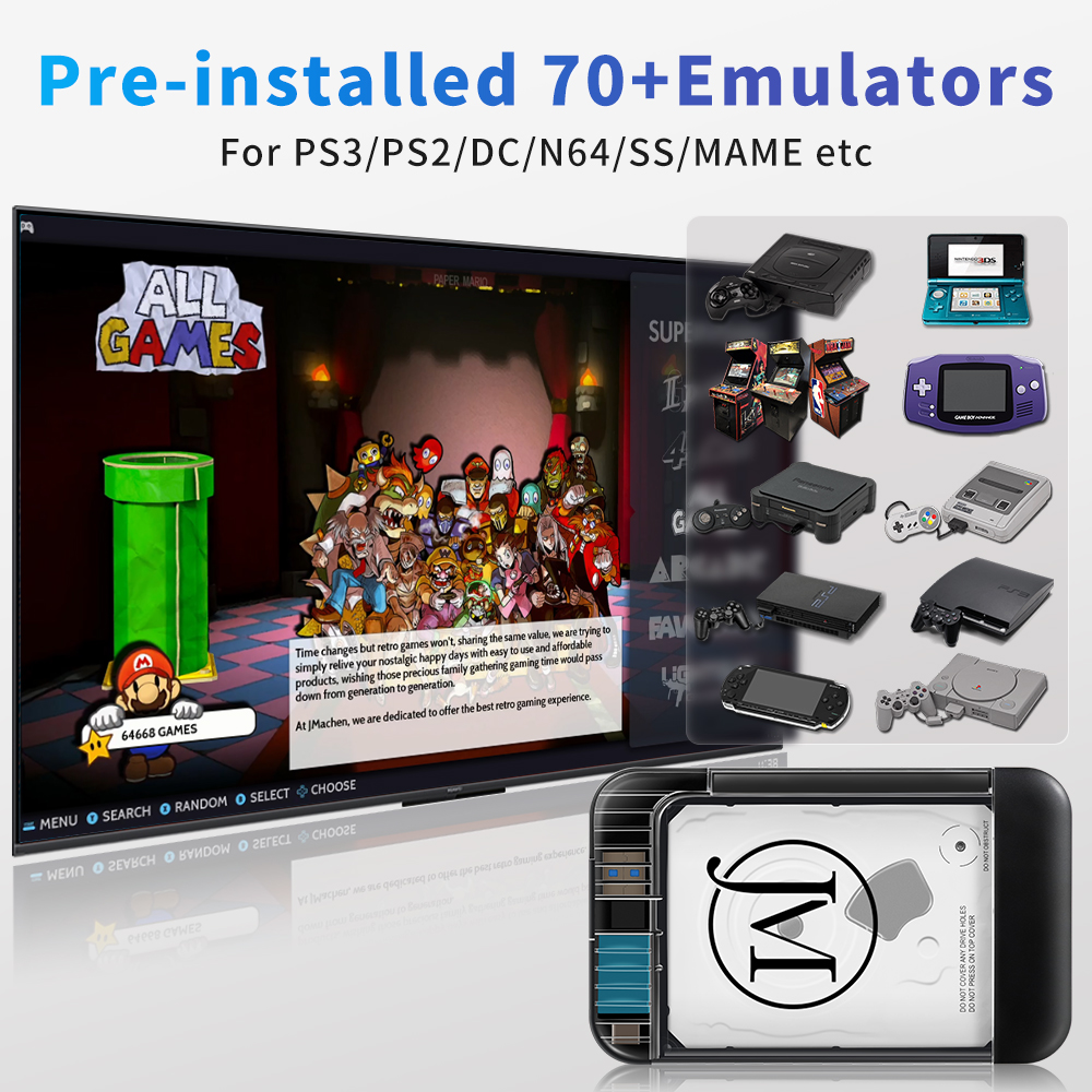 RETROBAT Portable 500G Gaming  - огляд і ціна Retro Gaming Windows